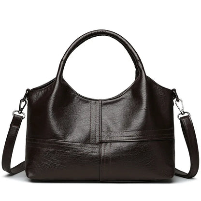 Single Shoulder Bag Pu Leather Large-Capacity Women S Handbag Multiple Compartments