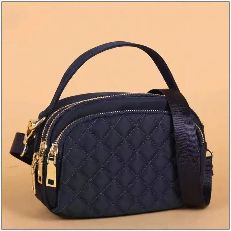 Embroidered Oxford Women's Shoulder Bag – Chic Square Tote Purse