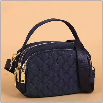 Embroidered Oxford Women's Shoulder Bag – Chic Square Tote Purse