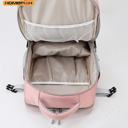 Homefish Casual Anti-Theft Travel Backpack Waterproof Large Capacity Backpack Usb Charging Port
