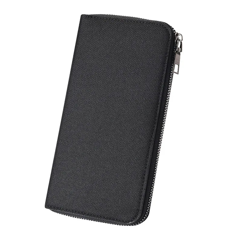 Canvas Wallet Men S Long Simple Zipper Holding Large Capacity Multi-Function Mobile Phone Storage