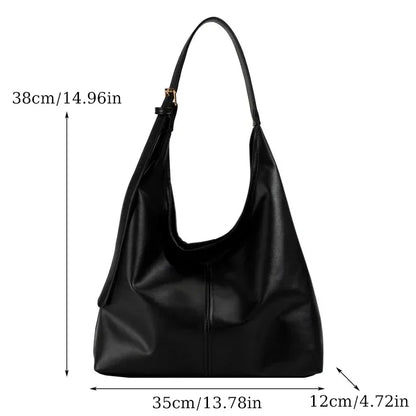 Large Tote Shoulder Bag for Women – Retro Minimalist Style