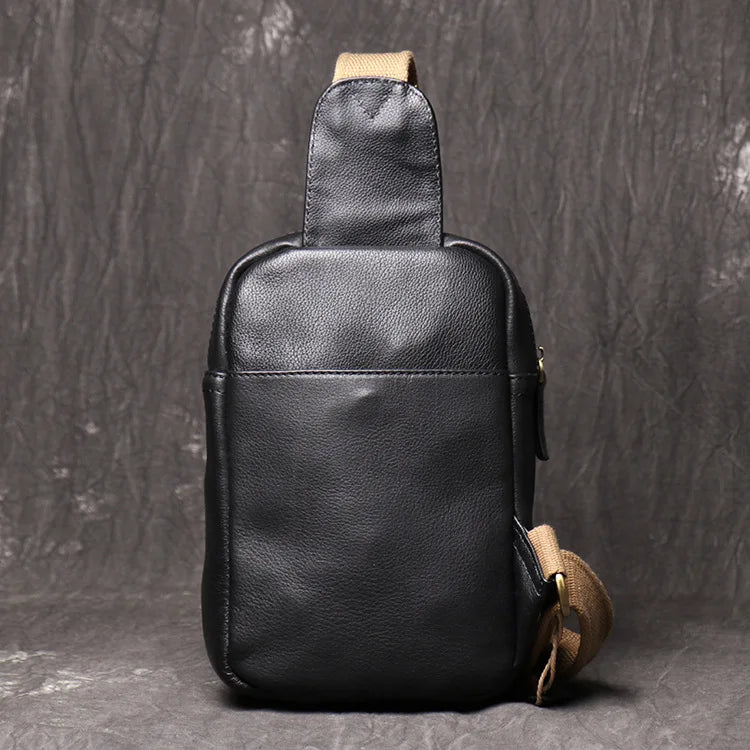 Men S Multi-Function Mobile Phone Storage Women Real Leather Shoulder Diagonal Cross Backpack Large