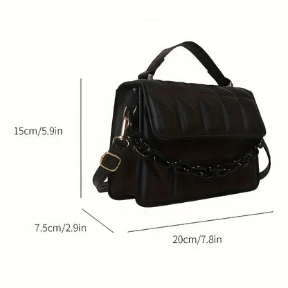 Quilted Crossbody Bag Women's Mini Handbag with Chain Strap