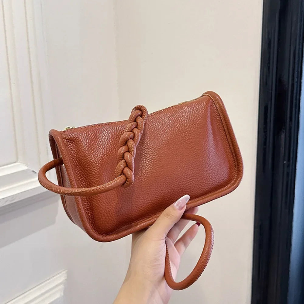 100 Real Cowhide Genuine Leather Sac Women Crossbody Bags Ladies Capacity Shoulder Bag Handbag