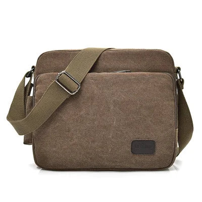 Durable Canvas Men S Multi-Functional Single-Shoulder Bag Casual Large-Capacity Crossbody Bag