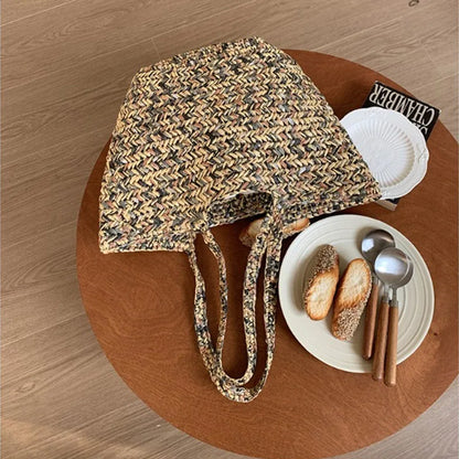 Summer Handmade Straw Shoulder Bag Large Capacity Woven Tote Beach Bags Women Handbags Bolsas De