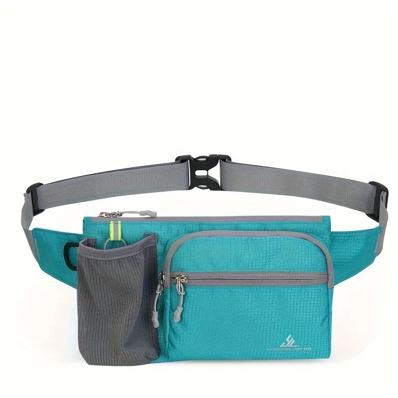 Running Belt Bag with Water Bottle Holder & Multi-Pockets