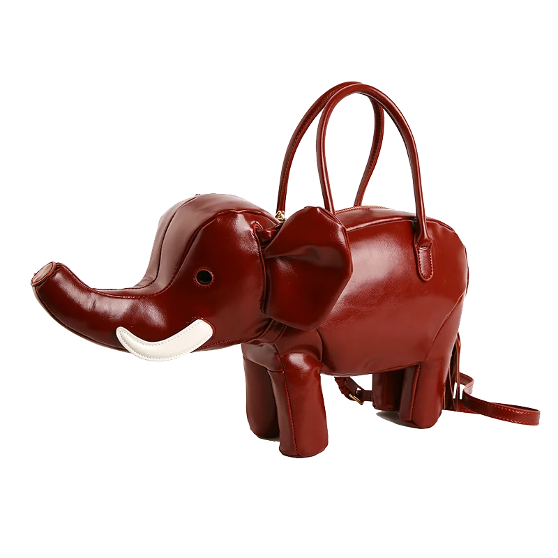 3d Stereo Elephant Handbags Creative Cartoon Animal Shape Crossbody Bags Funny Novelty Party Unique