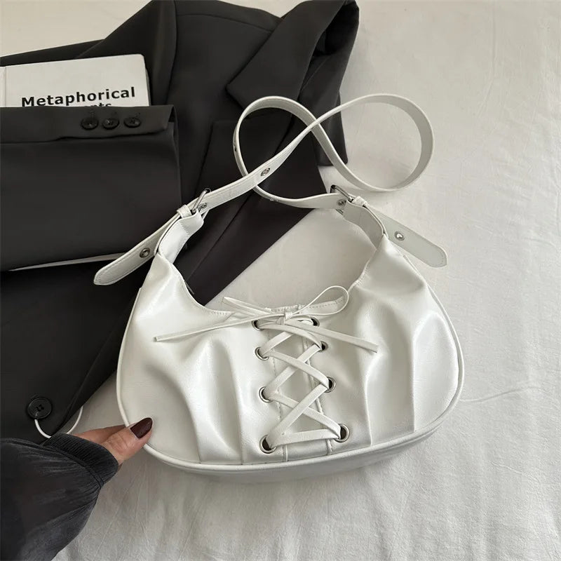 Chic Tied Bow Tie Crescent Design Tote Shoulder Crossbody Bags
