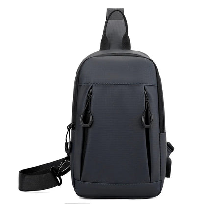 Men S Large Capacity Leisure Cross Body Oxford Cloth Waterproof Hand Shoulder Bag - Waterproof