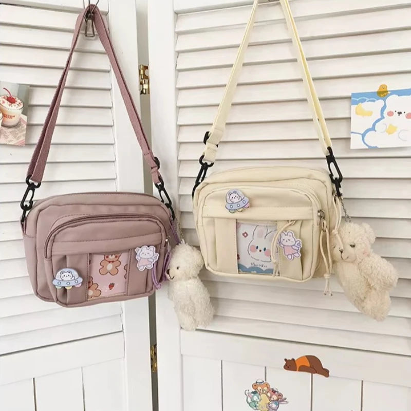 Kawaii Bag Girls Jk Transparent Small Crossbody Bags Women Purses Handbags Shoulder Itabag Bolso