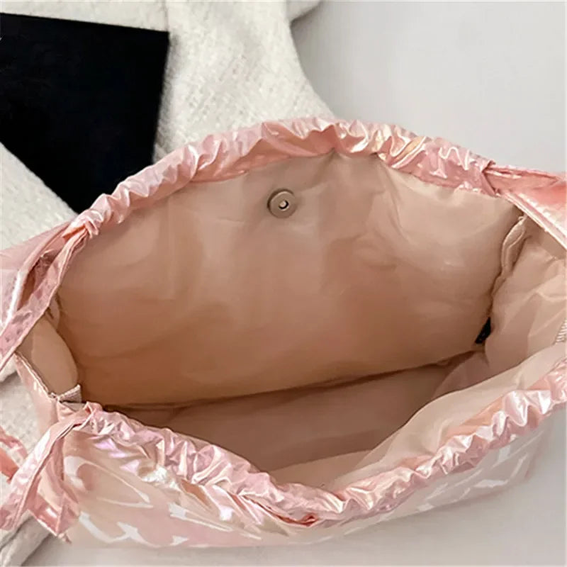 Stylish Dumpling Bag Small Letter Underarm Bag Super Light Shoulder Bag Colorful Upgraded Bubble