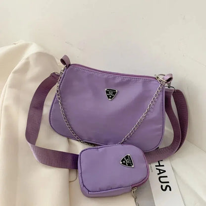 Nylon Crossbody Bag Women Portable Casual Underarm Students Cross Body