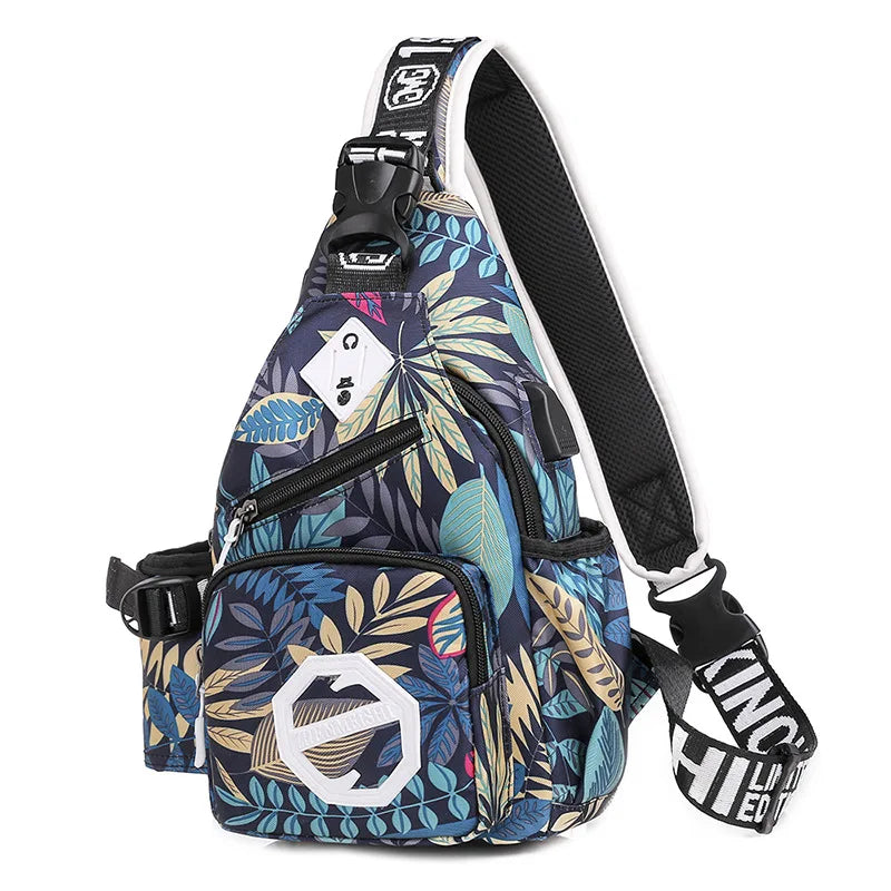 Cross-Body Men S Chest Bag Shoulder Widened Strap Large Capacity Mobile Phone Storage Small Backpack