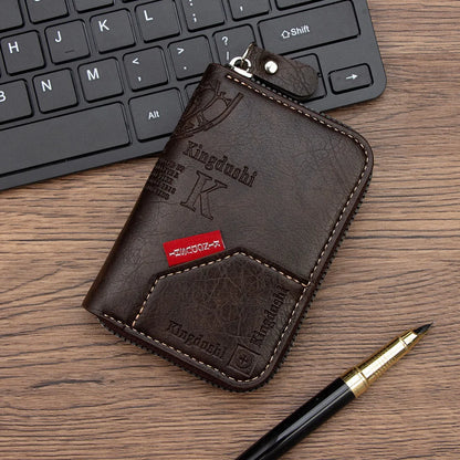 Homefish Vintage Slim Wallet Zipper Rfid Blocking 11 Slot Card Holder Retro Style Gift Men Women