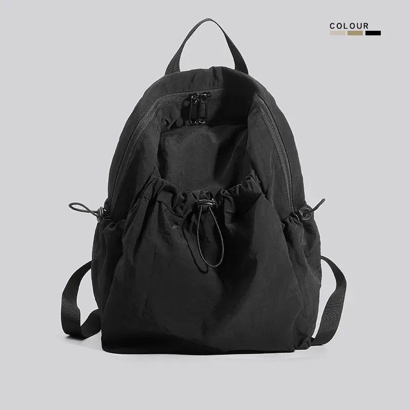 Drawstring Backpack with Multi-Pockets & Adjustable Straps
