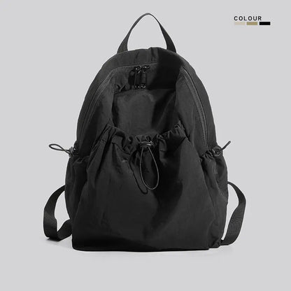 Drawstring Backpack with Multi-Pockets & Adjustable Straps