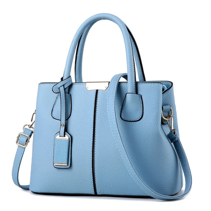 Large Capacity PU Leather Tote Handbag with Crossbody Strap