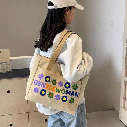 Commuting Canvas Bag Women S Wholesale Fashionable Casual Armpit Bag Large Capacity Trendy Korean