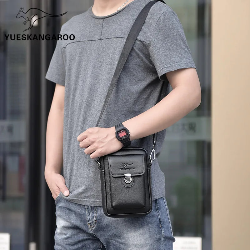 Mobile Phone Storage Men S Crossbody Buckle Small Backpack