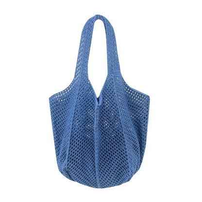 Crochet Woven Tote Bag – Lightweight Women's Beach Shoulder Handbag
