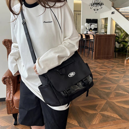 Daily Versatile Large Capacity Class Mailman Shoulder Bag Cute College Style Girl Japanese Campus
