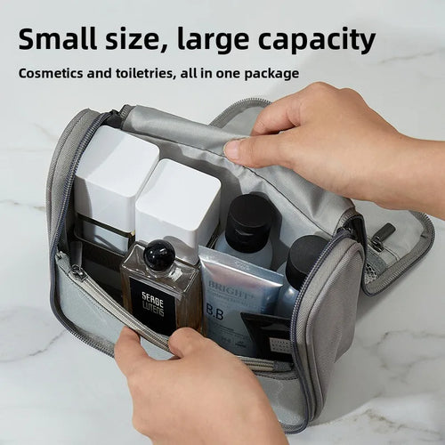Hanging Travel Toiletry Bag – Waterproof Cosmetic Organizer with Hook
