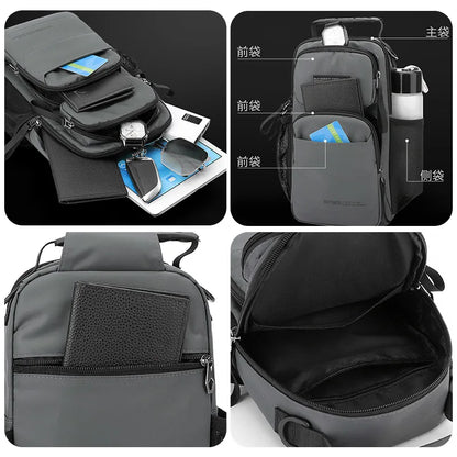 Men S Chest Bag Multifunctional Leisure Commuting One Shoulder Large Capacity Travel Portable Nylon