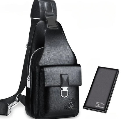Men S Single Shoulder Cross-Body Bag Business Casual Leather Feeling Waterproof Wear-Resistant