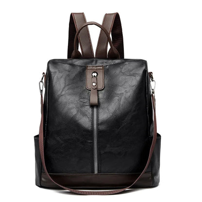 PU Leather Backpack for Women – Convertible Travel & School Bag
