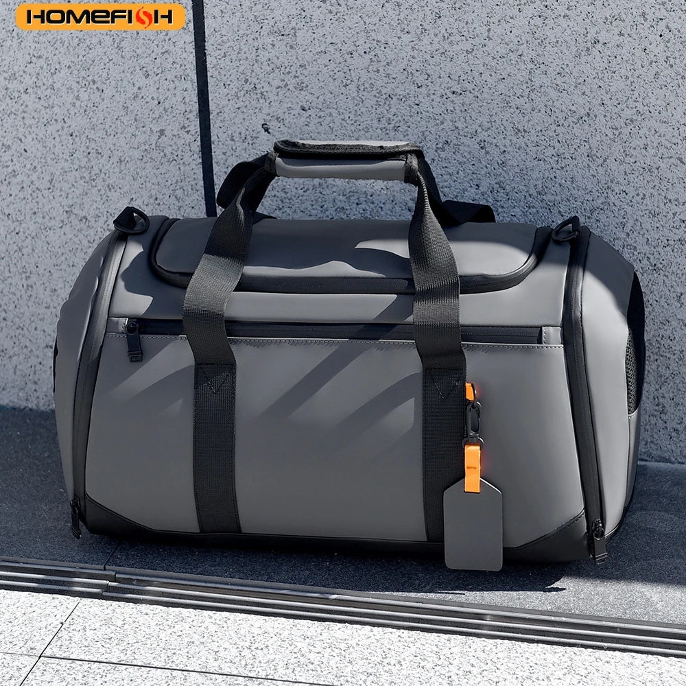 Homefish Large Capacity Travel Duffel Bag - Durable Oxford Cloth Spacious Stylish Overnight Sports