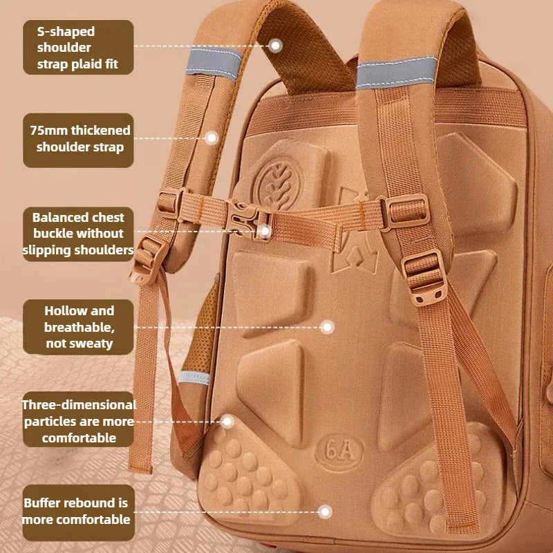 Capybara Children Backpack Waterproof Student Schoolbag Large Capacity Alleviate Burden School Bag