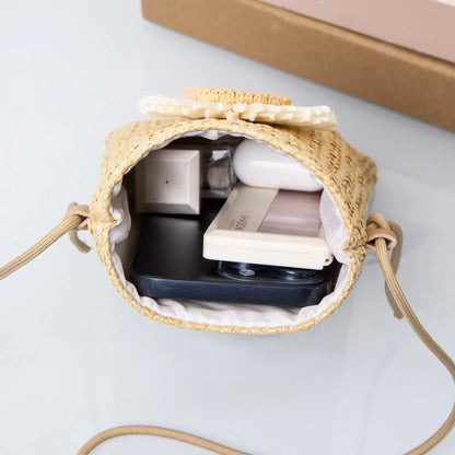 Flower Woven Crossbody Bag – Women's Mini Phone Purse