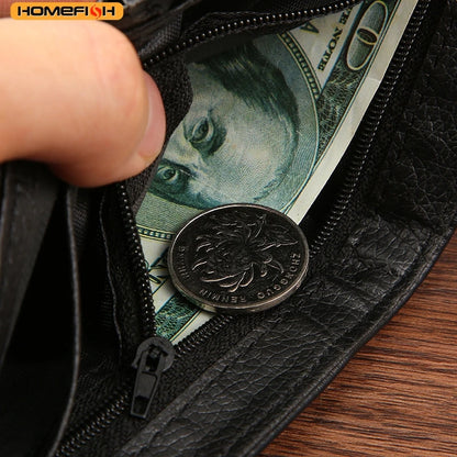 1 Homefish Slim Male Short Leather Wallet Multi Card Holders Design