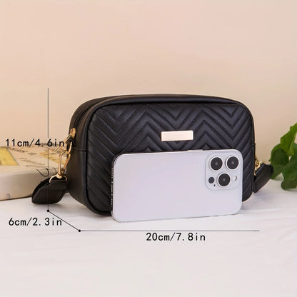 Quilted Crossbody Bag Small PU Leather Shoulder Purse