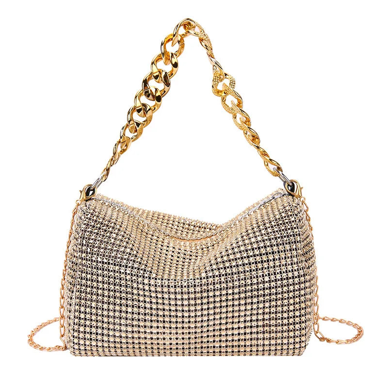 Rhinestone Chain Bag – Women's Glam Shoulder & Crossbody