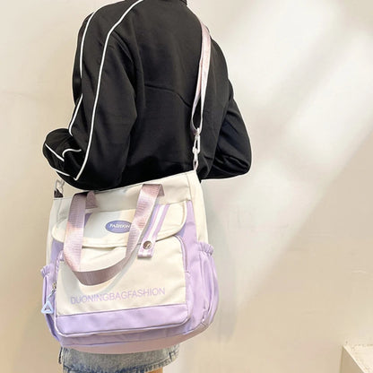 Harajuku Canvas Shoulder Bag – Large Capacity Japanese Style Women's Handbag