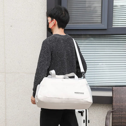Multi Pocket Gym Duffle Bag Waterproof Versatile Sports Bag Wet Dry Separation Pocket Large Capacity