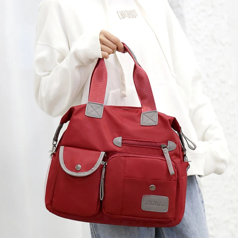 Large Capacity Portable Shoulder Bag Fashionable Oxford Cloth Nylon Casual Women S Bag