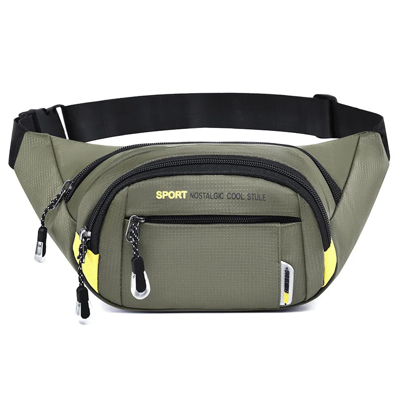 Oxford Fabric Men S Sports Durable Chest Bag Large-Capacity Multi-Pocket Cycling Crossbody Bag