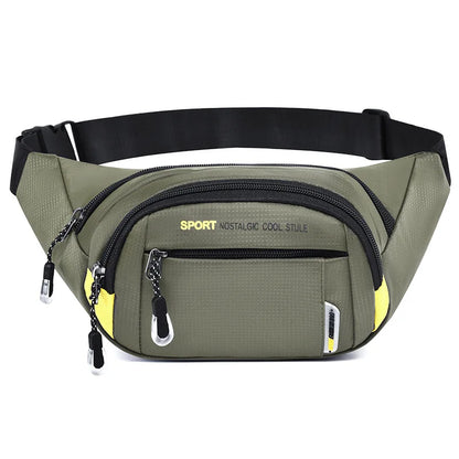 Oxford Fabric Men S Sports Durable Chest Bag Large-Capacity Multi-Pocket Cycling Crossbody Bag