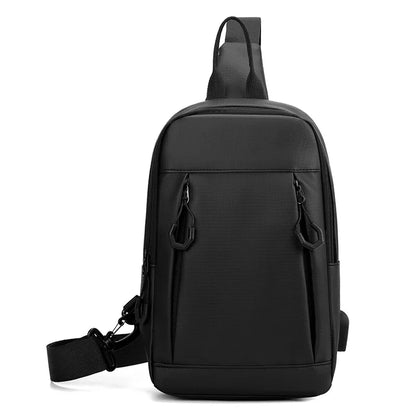 Men S Large Capacity Leisure Cross Body Oxford Cloth Waterproof Hand Shoulder Bag - Waterproof