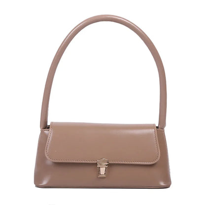 Women's Leather Shoulder Bag – Soft Faux Leather Clutch Handbag