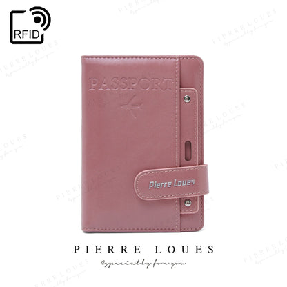 Rfid Passport Bag Pu Multi-Function Sim Card Certificate Ticket Holster Wallet