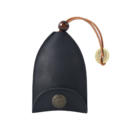 Car Key Bag Vintage Cowhide Crazy Horse Leather Card Hand-Pulled Storage Men Women