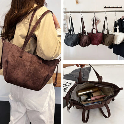 Luxury Designer Crossbody Tote Small Pu Leather Shoulder Bag Women Female Brand Retro Handbags