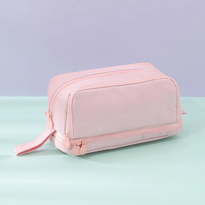 Large Capacity Pencil Case – Multi-Layer Stationery Pouch with Mesh Pockets