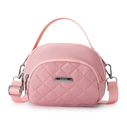 Waterproof Nylon Fabric Diamond-Shaped Single-Shoulder Crossbody Bag Ladies - Waterproof