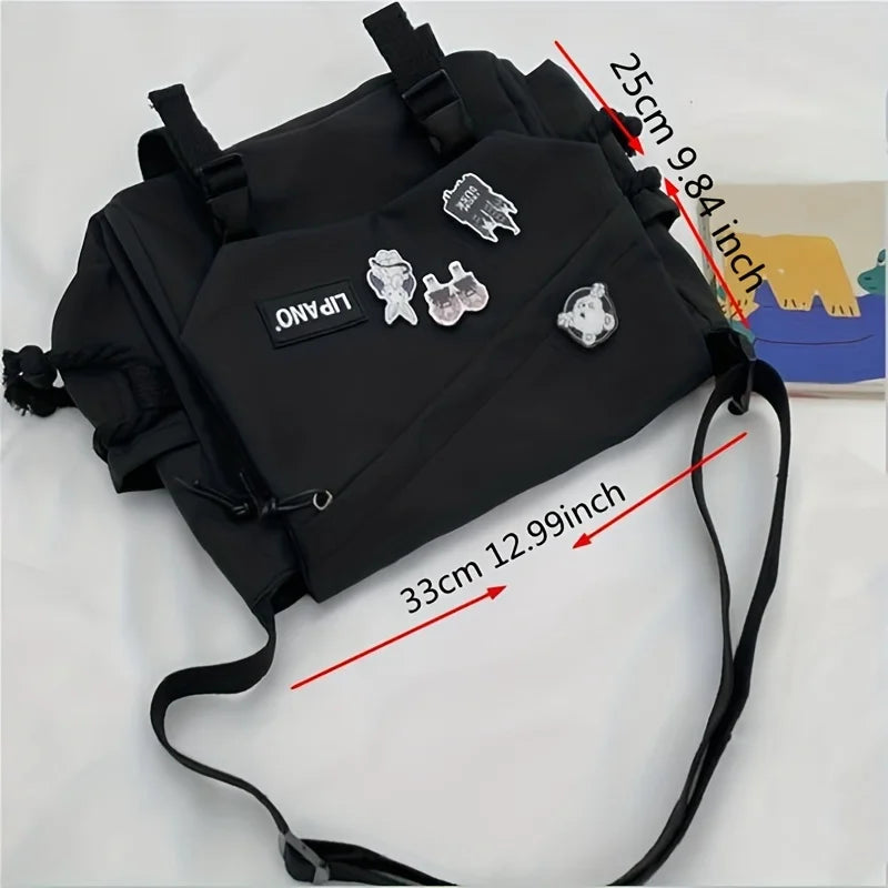 Nylon Messenger Bag Men Shoulder Trendy S Student School Bag